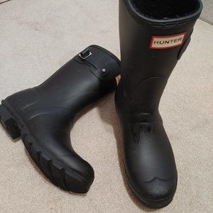 Hunter Ladies Boots with Hunter Sock Inserts, Size 8 1/2